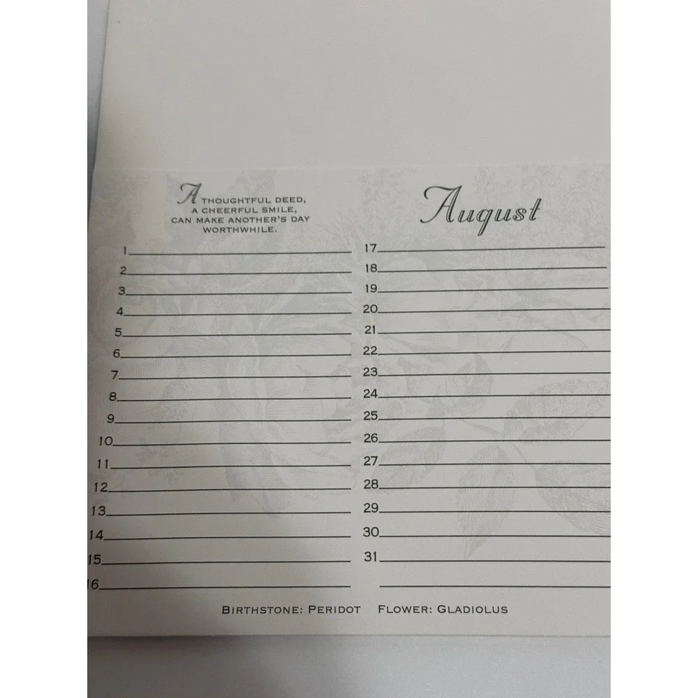 Hallmark Special People to Remember Greeting Card Organizer Floral Spiral Book
